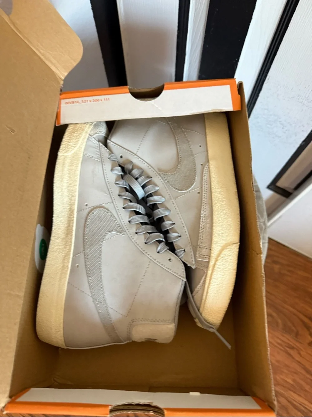Nike Women's Light Gray Suede High-Top Sneakers